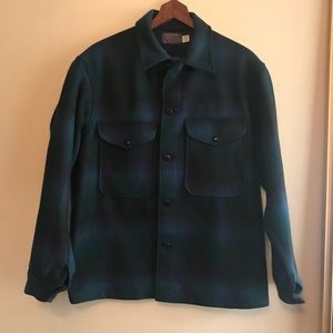 Blue/Green Pendleton Overcoat -NWOT